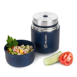 Термос для еды Relaxika 301 (0,5 литра), темно-синий