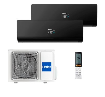 Мульти сплит-система Haier на 2 комнаты (30+30 кв.м.) FLEXIS Black