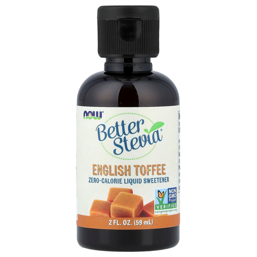 NOW Foods, Better Stevia®, жидкий подсластитель с нулевой калорийностью, со вкусом английский ирис, 59 мл (2 жидк. унции)