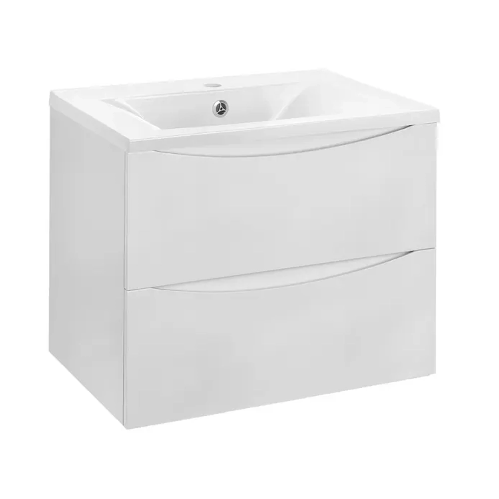 База под раковину Mia 600 подвесная, 2 выкатных ящика soft close, G.White, , шт