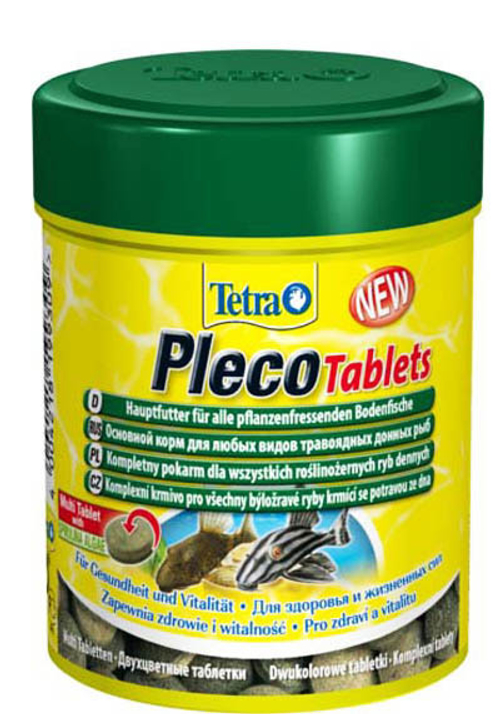 Корм для рыб TetraPlecoTablets  со спирулиной для сомов и донных рыб 275 таб.
