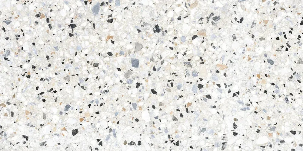Керамогранит Alma Ceramica GFA114TRZ07L Terrazzo 114x57 белый лаппатированный под камень