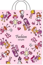 Пакет ПЭ с петлевой ручкой 28х55см (55) (Девчонки) Интерпак (х25/500)