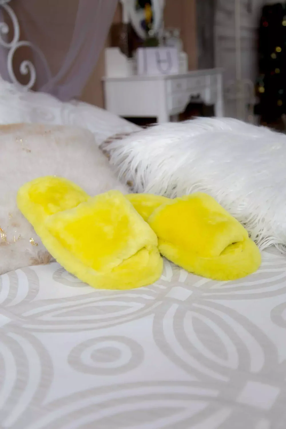 меховые тапочки из овчины