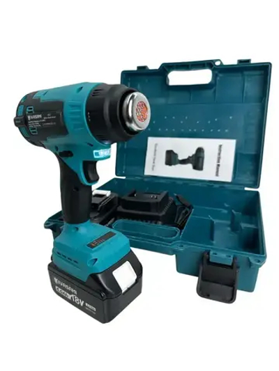 Фен аккумуляторный строительный 2 аккумулятора в комплекте