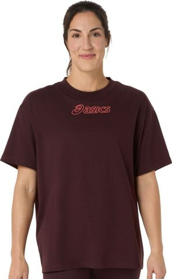Женская теннисная футболка Asics Logo - dark currant