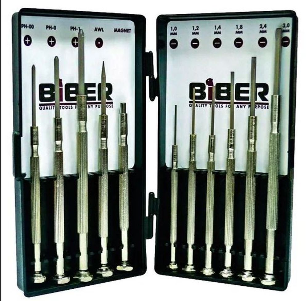 Набор отверток Biber 85566 для точных работ (11 шт.)---