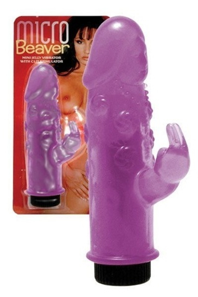 Небольшой вибратор с клиторальным стимулятором