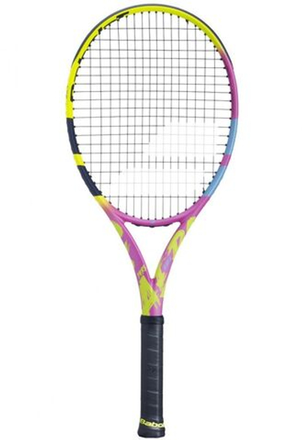 Теннисная ракетка Babolat Pure Aero RAFA 2 gen. - yellow/pink/blue + Cтруны + Натяжка