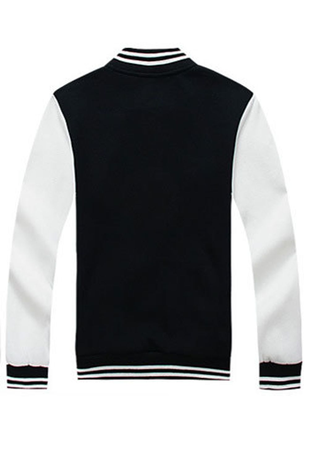 Бомбер черный с белым фото спина