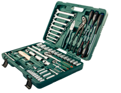 S04H52477S Набор инструмента универсальный 1/4", 1/2"DR, 77 предметов