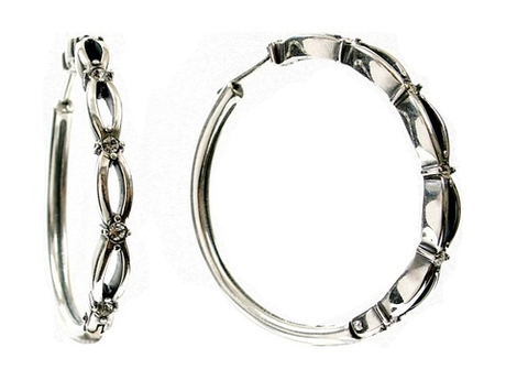 "Барбара" серьги в серебряном покрытии из коллекции "Венгрия" от Jenavi с замком конго