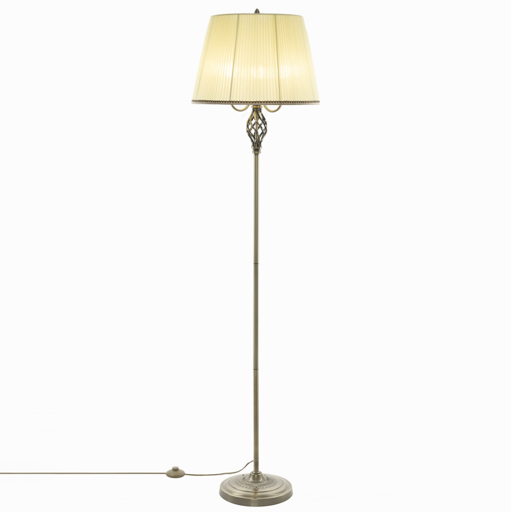 Citilux Вена CL402933 Торшер бронза с кремовым абажуром