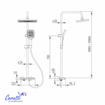 Душевая стойка Ceruttispa САЛЬВИ (SALVI) цвет графит