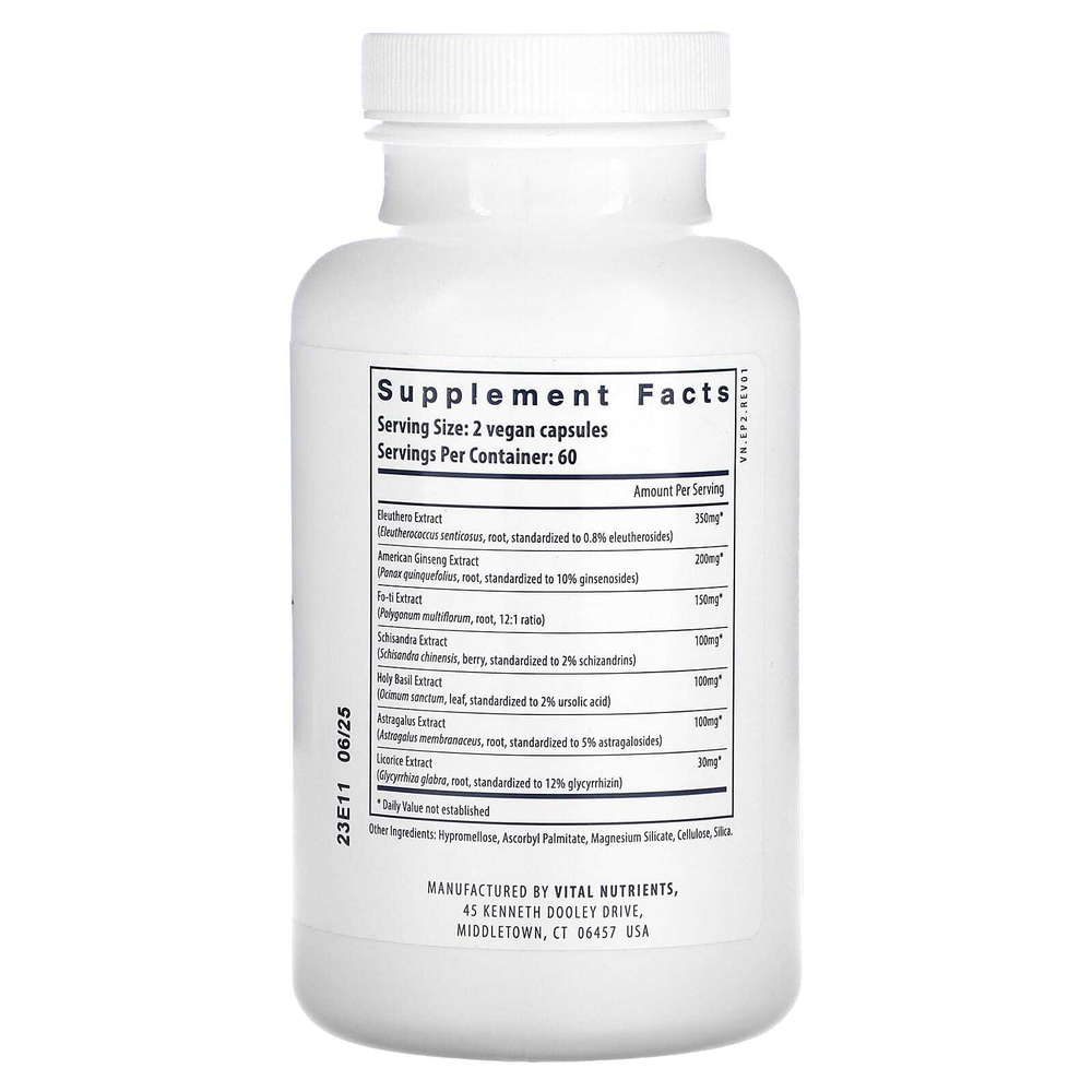 Vital Nutrients, Energy Plus, 120 веганских капсул
