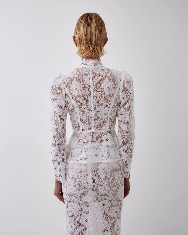 Жакет из кружева Софи Аллет белый