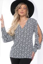 Блуза "Тайное чувство" (черно-белая) Б8520 LT Collection