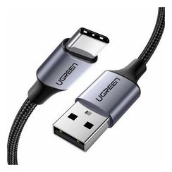 Кабель Ugreen US288 USB-A 2.0 - USB-C Cable Nickel Plating Aluminum Braid 1 м (60126) Black