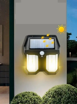 Светильник уличный настенный LED на солнечной батарее, с датчиком движения беспроводной аккумуляторный