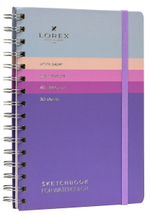 Скетчбук А5 30л. "Lorex curly aquarelle gradient touch" 200г/м2 тонированная бумага, тв.облистер soft to