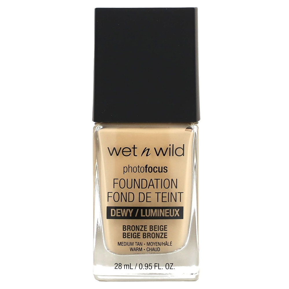wet n wild, PhotoFocus Foundation, Dewy, бронзово-бежевый, 28 мл (0,95 жидк. унц.)