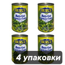 Горошек зеленый BURCU 400 г x 4 шт