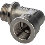 Угольник STOUT никелированный 3/8" ВР/НР с упором