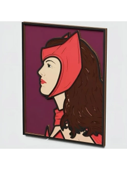 3D Картина по номерам из дерева Алая ведьма, 23x30 см