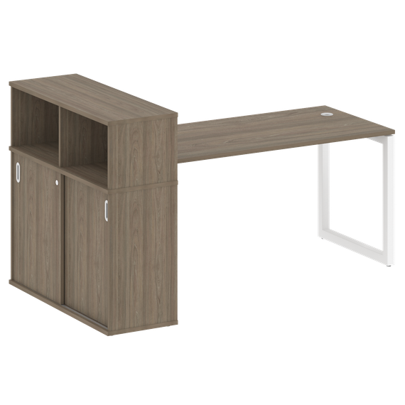 Метал Систем Куатро Стол письменный с шкафом-купе на О-образном м/к 50БО.РС-СШК-3.4 Т