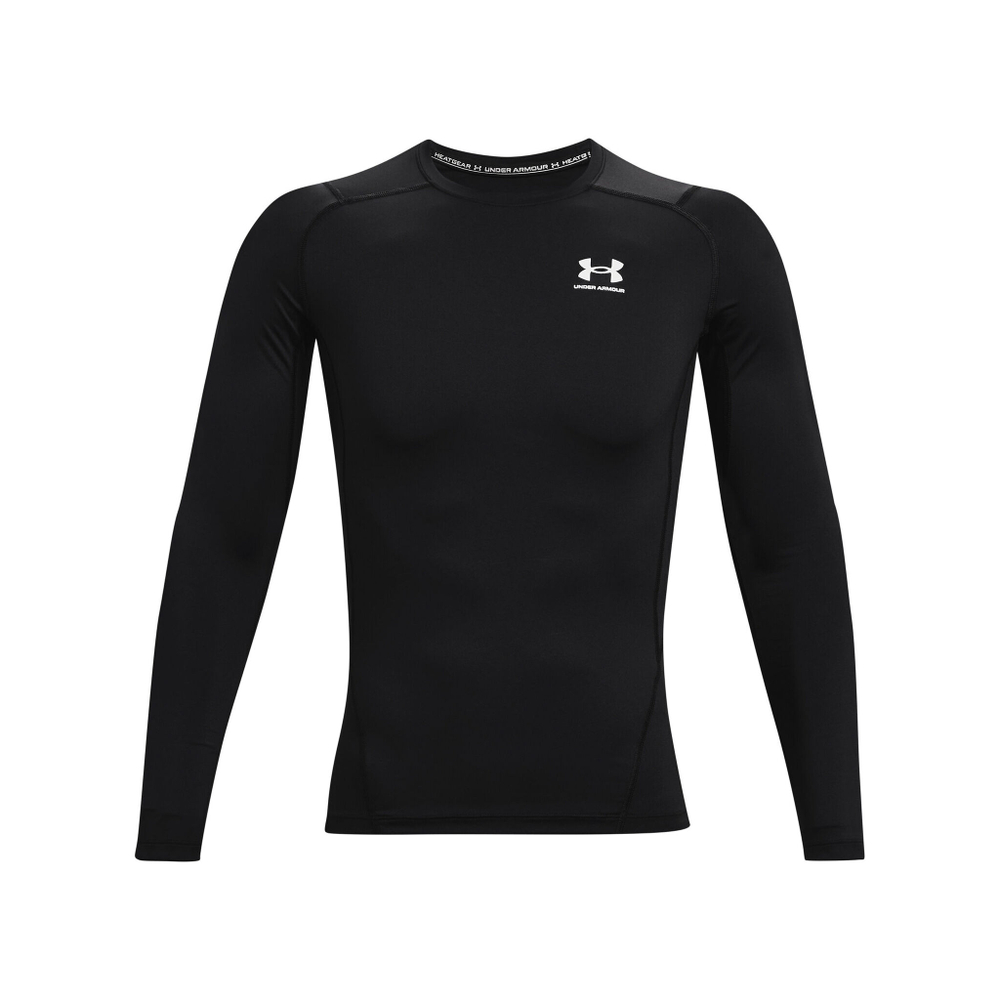 Мужское теннисное поло Under Armour Heatgear Comp Long Sleeve Men - Black, White