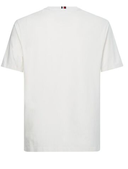 Мужская теннисная футболка Tommy Hilfiger Essentials Big Logo Short Sleeve Tee - ivory
