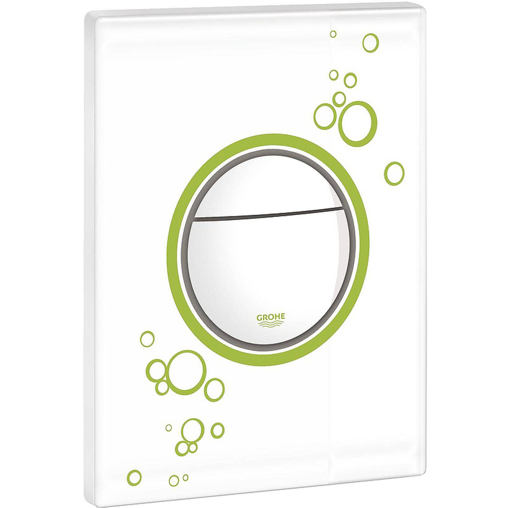 Клавиша смыва Grohe Nova Cosmopolitan Print 38847LS0 Белый глянец/зеленый