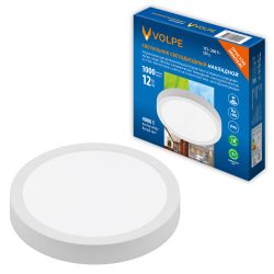 ULM-Q241 12W-4000K WHITE Светильник светодиодный накладной круглый. Белый свет 4000К. Корпус белый. ТМ Volpe