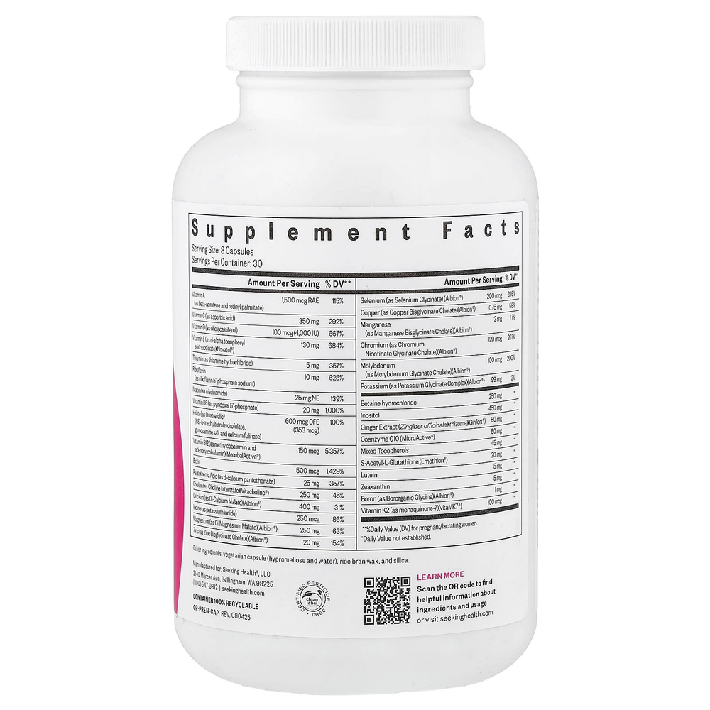 Seeking Health, Optimal Prenatal, 240 капсул