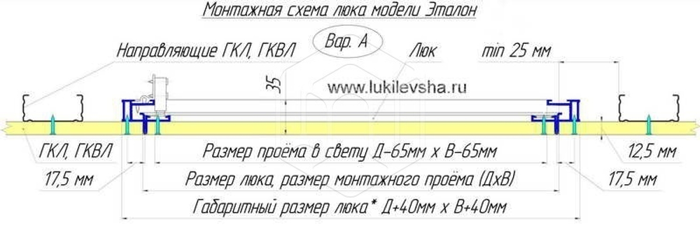 Люк под покраску Эталон 500х1200