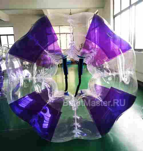 Бампербол «Прозрачно - фиолетовый», ПВХ, диаметр 1,8 м