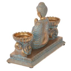 GAEM Фигурка декоративная "Будда"с 2-мя LED свечами , L21,5 W7,5 H14,5 см