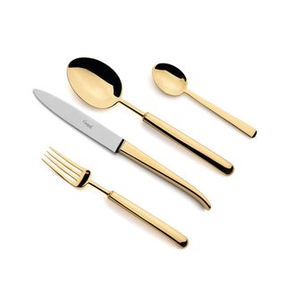 Набор столовых приборов Cutipol Carre Gold 24пр матовый CA.006.GB