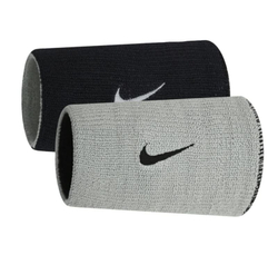 Напульсник теннисный Nike Dri-Fit Double-Wide Wirstbands Home & Away 2P - черный