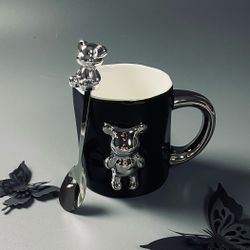 Lenardi 315-068 Кружка 350мл с ложкой в под.уп.(х36)Фарфор