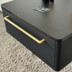 Тумба прикроватная подвесная ROYAL 5200 эко (Черный-р.золото)