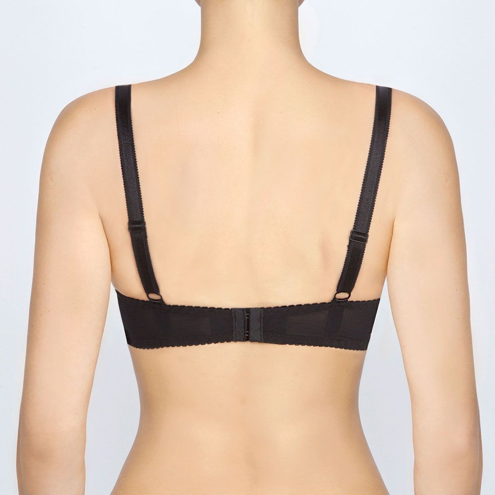 Бюстгальтер-балконет с красивой цветочной вышивкой (Размер: 80D) (Цвет: голубой)