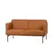 Двухместный диван Bisq 156 см, коричневая кожа