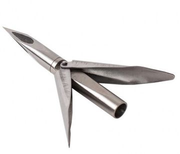 Наконечник Scorpena со скручивающимся бойком и трехгранной заточкой с желобом