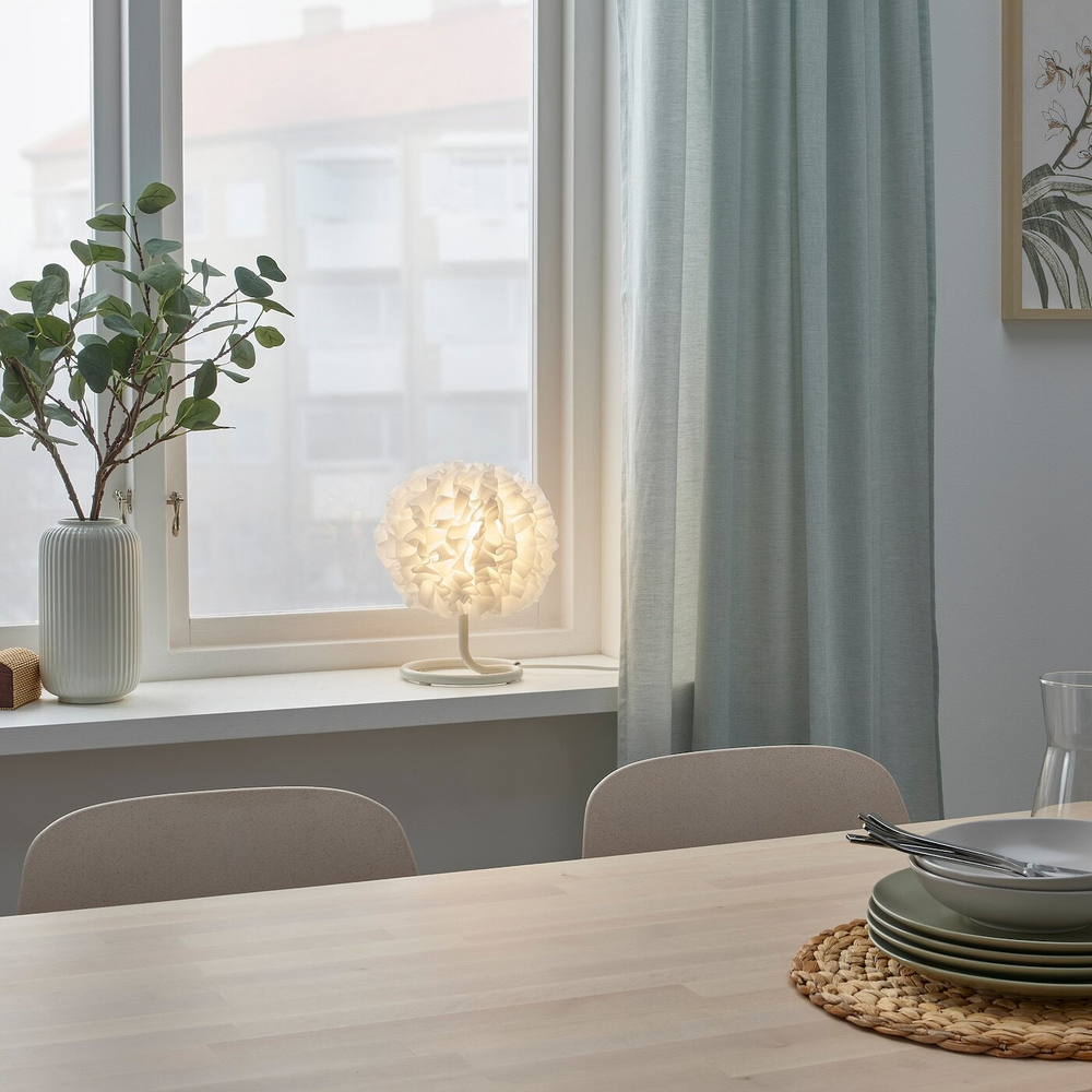 IKEA VINDKAST  (ИКЕА ВИНДКАСТ)  -  Настольная лампа, белая, 26 см