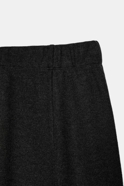 ZARA МЯГКИЕ ШИРОКИЕ БРЮКИ, ЧЕРНЫЙ МЕЛАНЖ