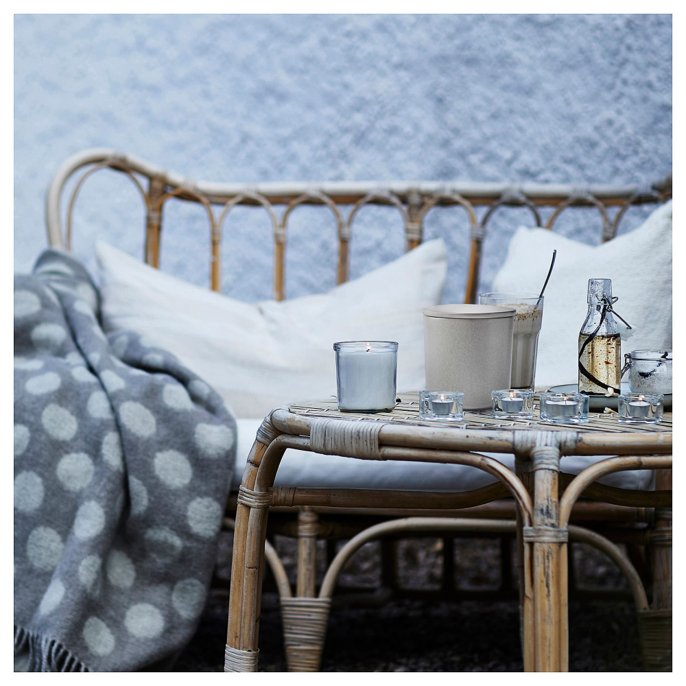 Свеча ароматическая IKEA JAMLIK (ЯМЛИК), Ваниль, Светло-бежевый, 60 часов