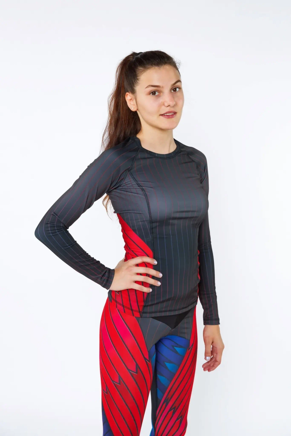 Компрессионный рашгард лонгслив Victoria QOZA, чёрный