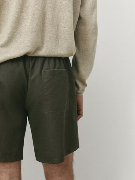 Massimo Dutti Однотонные плавки, хаки