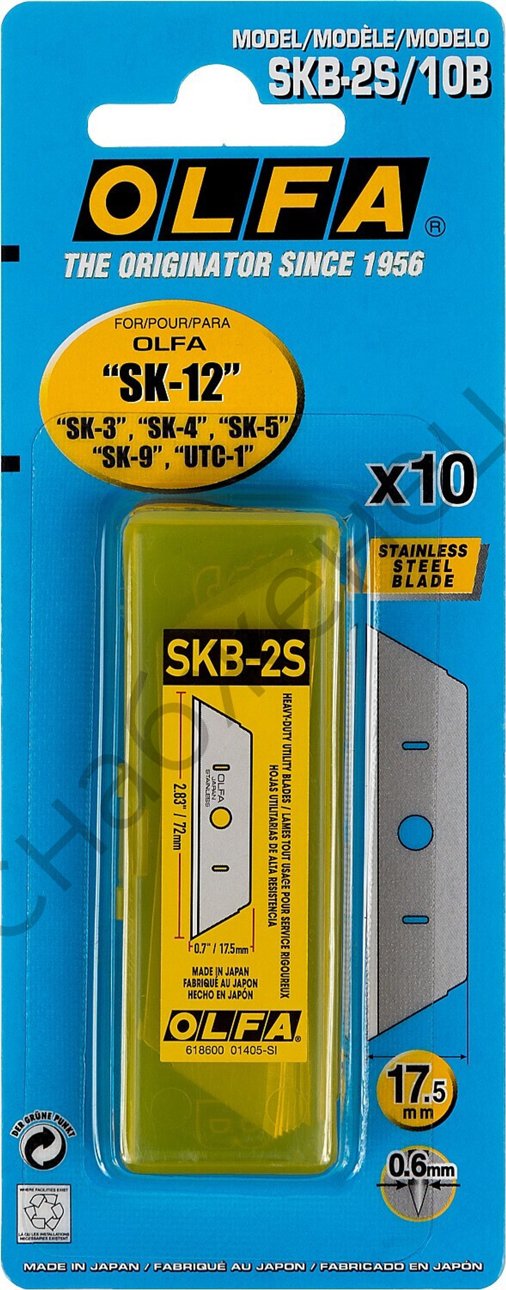OLFA SK-12, для ножа, трапециевидное лезвие (OL-SKB-2S/10B)